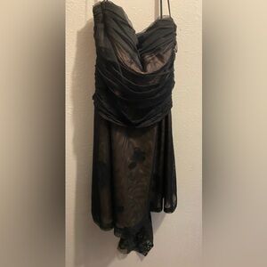 BCBG Black Cocktail Dress Strapless Dress Size‎ 4